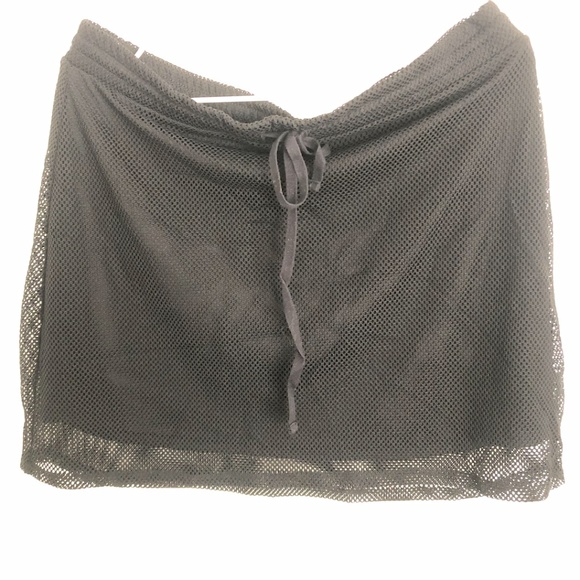 Mesh Black Skirt with Black Built-in slip skirt - Picture 1 of 2